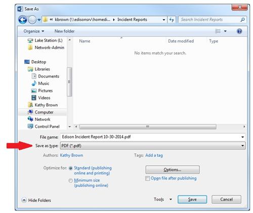 Save as PDF 